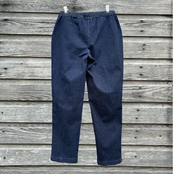 Girlfriend Pull On Mid Rise Jeans Blue Straight Stretch Women 6 Croft & Barrow - Picture 3 of 11